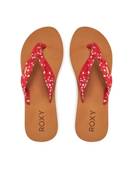 Roxy Japonki ARJL101175 Czarny. Czarne klapki Roxy, bez wzorów, z materiału, bez obcasa. Za 79,99 zł.