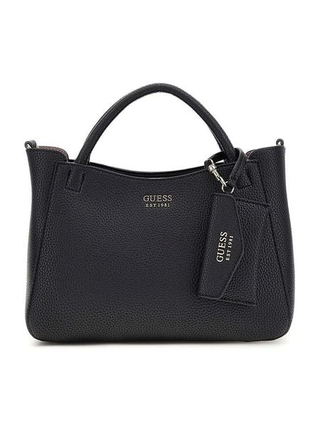 Guess Torebka w kolorze czarnym - 29 x 19 x 10 cm rozmiar: onesize. Czarne torebki klasyczne Guess, z aplikacjami, z materiału, przez ramię, bez dodatków. Za 522,14 zł.
