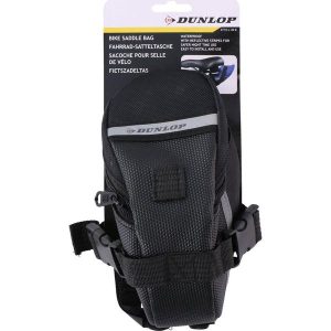 Sakwa torba rowerowa pod siodło na rzepy Dunlop. Czarne torebki klasyczne DUNLOP, bez wzorów, bez dodatków. Za 36,28 zł.