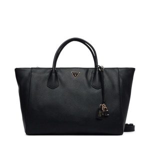Torebka Guess. Czarne shopper bag Guess, z aplikacjami, bez dodatków. Za 674,99 zł.