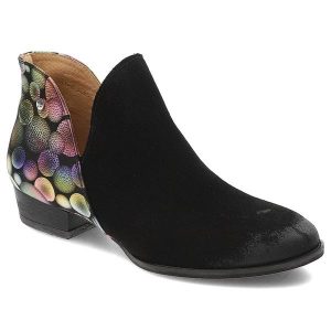 Czarne Botki Maciejka Eleganckie Kowbojki Damskie. Czarne botki Maciejka, bez wzorów, bez obcasa, na obcasie, bez zapięcia. Za 399,00 zł.