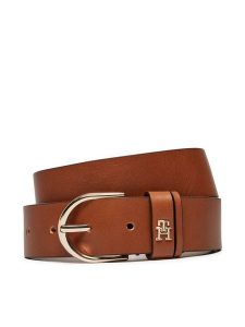 Tommy Hilfiger Pasek Damski Essential Effortless AW0AW16352 Brązowy. Brązowe paski TOMMY HILFIGER, bez wzorów, ze skóry. Za 169,99 zł.