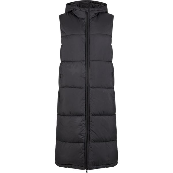 Długa kamizelka puchowa z kapturem damska Urban Classics. Czarne kamizelki Urban Classics, bez wzorów, z puchu, bez kołnierzyka, bez ramiączek, z kapturem. Za 266,00 zł.