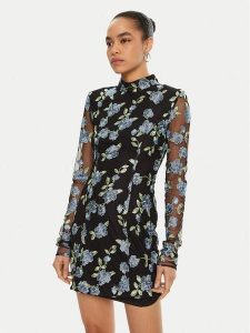 ROTATE Sukienka codzienna 113897 Czarny Regular Fit. Czarne sukienki Rotate, na co dzień, bez wzorów, z syntetyku, bez kołnierzyka, bez ramiączek, proste. Za 669,99 zł.