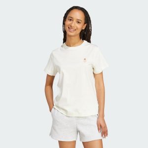 Koszulka z grafiką kota. Białe bluzki ADIDAS, xl, bez wzorów, z bawełny, sportowe, bez kołnierzyka, bez ramiączek. Za 149,00 zł.