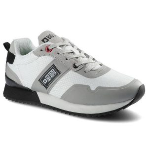 Białe Sneakersy Big Star Damskie Modne Półbuty. Białe półbuty Big Star, bez wzorów, z materiału, bez obcasa, bez zapięcia. Za 159,00 zł.