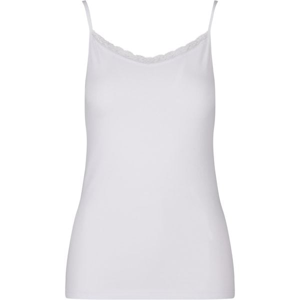 Damski bawełniany top Urban Classics Basic Lace (x2). Białe topy Urban Classics, bez wzorów, z bawełny, eleganckie, bez kołnierzyka, bez ramiączek. Za 102,50 zł.