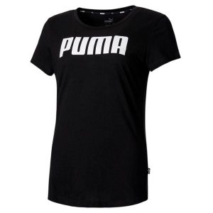 T-shirt z krótkim rękawem damski Puma ESS. Czarne t-shirty Puma, s, bez wzorów, bez kołnierzyka, bez ramiączek. Za 67,99 zł.