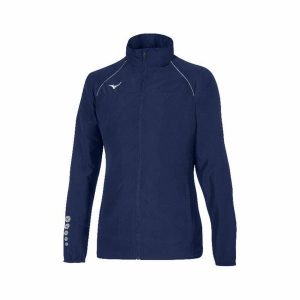 Kurtka do biegania damska Mizuno Osaka wind. Niebieskie kurtki Mizuno, xl, bez wzorów, bez kaptura. Za 229,00 zł.