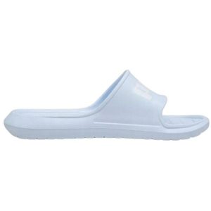 Damskie Klapki Divecat V2 Lite Sliders. Niebieskie klapki Puma, bez wzorów, z materiału, bez obcasa. Za 109,99 zł.