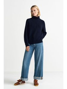 Rich & Royal Golf w kolorze granatowym rozmiar: S. Niebieskie golfy Rich & Royal, bez wzorów, z wełny. Za 244,80 zł.