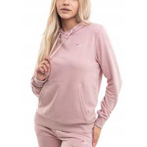 Bluza Damska Fila z Kapturem Bawełniana Sportowa Wygodna Hoodie roz. M. Czerwone bluzy Fila, m, bez wzorów, z bawełny, z kapturem. Za 201,00 zł.