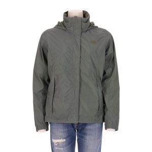 Second life - Kurtka przeciwdeszczowa damska DryVent TNF khaki - Jak nowy. Zielone kurtki The North Face, bez wzorów, z softshellu, bez kaptura. Za 255,56 zł.
