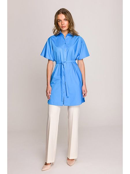 Stylove Tunika w kolorze niebieskim rozmiar: L/XL. Niebieskie tuniki Stylove, na co dzień, l, bez wzorów, z bawełny, bez kołnierzyka, bez ramiączek. Za 164,95 zł.