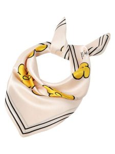 TATUUM Jedwabna chusta "Majozi" w kolorze kremowo-żółtym - 54 x 54 cm rozmiar: onesize. Brązowe apaszki i chusty Tatuum, bez wzorów, z jedwabiu. Za 122,38 zł.