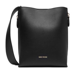Torebka GINO ROSSI. Czarne torebki klasyczne Gino Rossi, bez wzorów, bez dodatków. Za 249,99 zł.