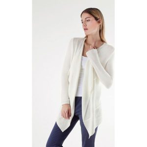 Kardigan w kolorze bialym. Kardigany marki Far Far Fashion. W wyprzedaży za 99,95 zł.