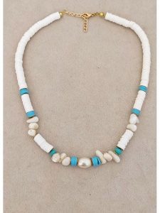 Nakkash Pozłacany naszyjnik - dł. 40 cm rozmiar: onesize. Białe naszyjniki Nakkash, z perłą, pozłacane. Za 21,99 zł.