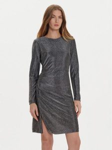 DKNY Sukienka koktajlowa DD4GAA85 Srebrny Regular Fit. Szare kombinezony DKNY, bez wzorów, z syntetyku, wizytowe, bez kołnierzyka, bez ramiączek. Za 409,99 zł.