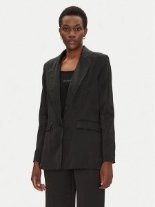 Morgan Marynarka 251-VTEO.F M Czarny Slim Fit. Czarne marynarki i żakiety Morgan, m, bez wzorów, z syntetyku. Za 289,99 zł.