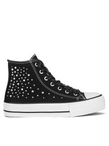 DeeZee Trampki WFA2791-2 Czarny. Czarne trampki DeeZee, bez wzorów, z materiału, bez zapięcia. Za 49,99 zł.