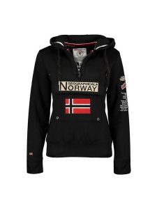 Geographical Norway Bluza "Gymclass" w kolorze czarnym rozmiar: L. Czarne bluzy Geographical Norway, l, bez wzorów, z kapturem. Za 130,99 zł.