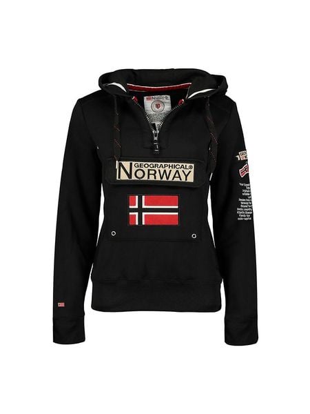 Geographical Norway Bluza "Gymclass" w kolorze czarnym rozmiar: L. Czarne bluzy Geographical Norway, l, bez wzorów, z kapturem. Za 139,95 zł.