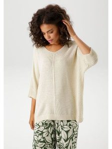Aniston Sweter w kolorze kremowym rozmiar: 38. Brązowe swetry oversize Aniston, bez wzorów, bez ramiączek. Za 57,06 zł.