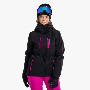 Kurtka narciarska Narciarstwo Damska Swedemount Cervinia Jacket W oddychająca. Czarne kurtki sportowe SWEDEMOUNT, na zimę, bez wzorów, bez kaptura, narciarskie. Za 599,99 zł.
