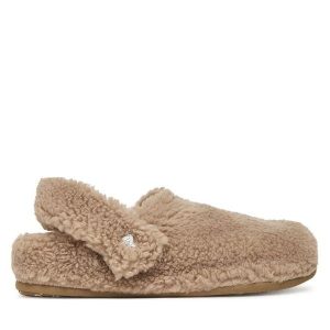 Kapcie Crocs. Brązowe kapcie Crocs, bez wzorów. Za 229,99 zł.
