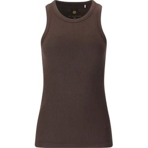 Damski tank top Athlecia Lankae. Brązowe topy Athlecia, bez wzorów, sportowe, bez kołnierzyka, bez ramiączek. Za 140,00 zł.