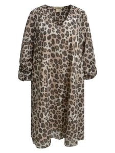 Smith & Soul Sukienka w kolorze beżowym rozmiar: XL. Brązowe sukienki Smith & Soul, na co dzień, xl, bez wzorów, z bawełny, bez kołnierzyka, bez ramiączek, midi, proste. Za 239,99 zł.