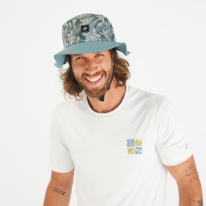 Kapelusz surfingowy Olaian 500 Florentic. Zielone kapelusze OLAIAN, bez wzorów, z materiału, sportowe. Za 54,99 zł.