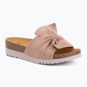 Klapki damskie Scholl Princess Med. Czerwone klapki Scholl, bez wzorów, z materiału, bez obcasa. Za 289,99 zł.