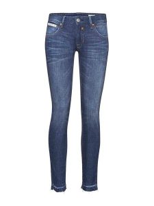 Herrlicher Dżinsy - Skinny fit - w kolorze granatowym rozmiar: W24. Niebieskie jeansy Herrlicher, bez wzorów. Za 114,17 zł.