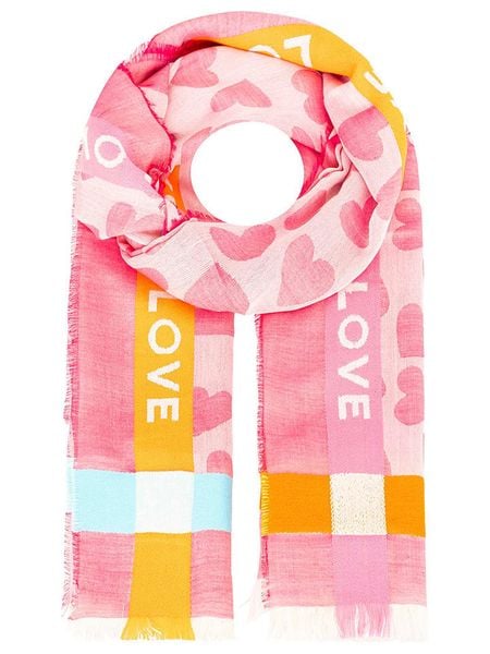 Zwillingsherz Szal "Love & More" w kolorze jasnoróżowym - 180 x 102 cm rozmiar: onesize. Różowe szaliki Zwillingsherz, bez wzorów, z materiału. Za 117,73 zł.
