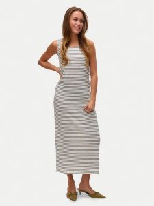 Vero Moda Sukienka codzienna Gina 10327658 Beżowy Regular Fit. Brązowe kombinezony Vero Moda, na co dzień, l, bez wzorów, z syntetyku, bez kołnierzyka, bez ramiączek, proste. Za 109,99 zł.