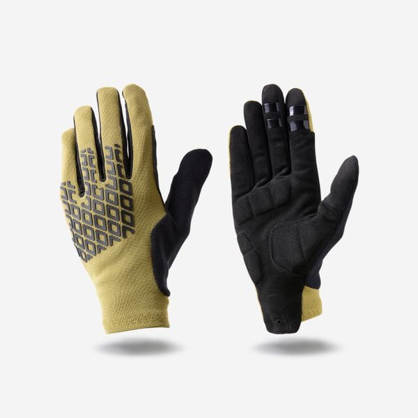 Rękawiczki rowerowe MTB Rockrider Wygodne 500. Czarne rękawiczki ROCKRIDER, bez wzorów, z materiału. Za 89,98 zł.