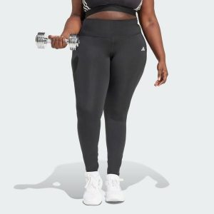 Legginsy Optime Essentials Stash Pocket Full-Length (Plus Size). Czarne legginsy ADIDAS, bez wzorów, z elastanu. Za 199,00 zł.
