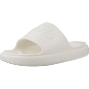 Klapki Levi's Model June Next S Kolor Biały. Białe klapki Levi's®, bez wzorów, z gumy, bez obcasa. Za 114,99 zł.
