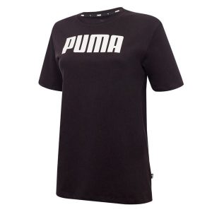 T-shirt z krótkim rękawem damski Puma ESS. Czarne t-shirty Puma, s, bez wzorów, bez kołnierzyka, bez ramiączek. Za 73,99 zł.