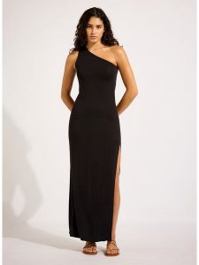 Seafolly Sukienka w kolorze czarnym rozmiar: S. Czarne sukienki Seafolly, s, bez wzorów, bez kołnierzyka, bez ramiączek, maxi. Za 174,95 zł.