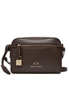 Armani Exchange Torebka XW000303 AF12040 U6304 Brązowy. Brązowe listonoszki Armani Exchange, bez wzorów, ze skóry, bez dodatków. Za 569,99 zł.