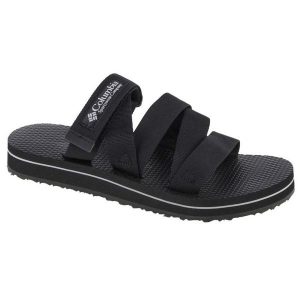 Klapki Columbia W Alava Slide Sandal W 2027331010 czarne. Czarne klapki bez wzorów, z gumy, bez obcasa. W wyprzedaży za 311,49 zł.