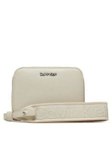 Calvin Klein Portfel Gracie K60K611688 Beżowy. Brązowe portfele Calvin Klein, bez wzorów, ze skóry. Za 209,99 zł.