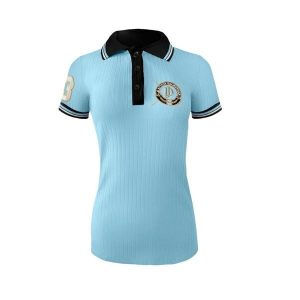 Koszulka polo damska JD ATTACK Juliette. Niebieskie bluzki JD ATTACK, xs, bez wzorów, sportowe, bez kołnierzyka, bez ramiączek. Za 129,00 zł.
