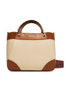 Armani Exchange Torebka XW000393 AF22518 M6261 Beżowy. Brązowe kuferki Armani Exchange, bez wzorów, z materiału, bez dodatków. Za 759,99 zł.