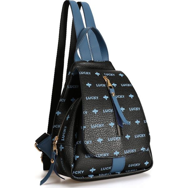 Lucky Bees Plecak w kolorze granatowo-czarnym - 30 x 35 x 13 cm rozmiar: onesize. Czarne plecaki Lucky Bees. Za 143,90 zł.