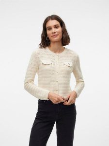 Vero Moda Kardigan w kolorze beżowym rozmiar: M. Brązowe kardigany Vero Moda, z bawełny. Za 149,31 zł.