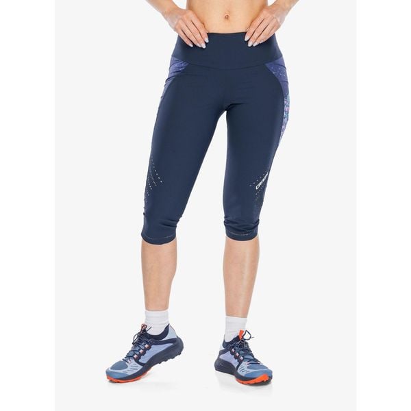Legginsy do biegania damskie Crazy Mid-Short Pressure. Niebieskie legginsy Crazy, bez wzorów. Za 340,99 zł.